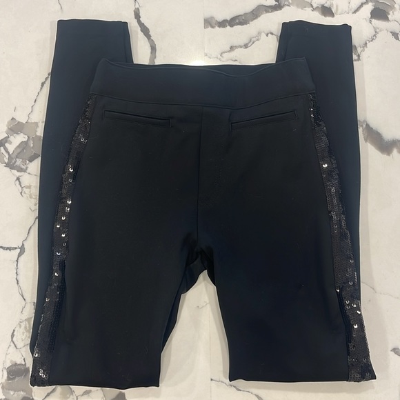 Spanx Black Pant Sequin Tuxedo Skinny Pant-Small Tall - Picture 9 of 12